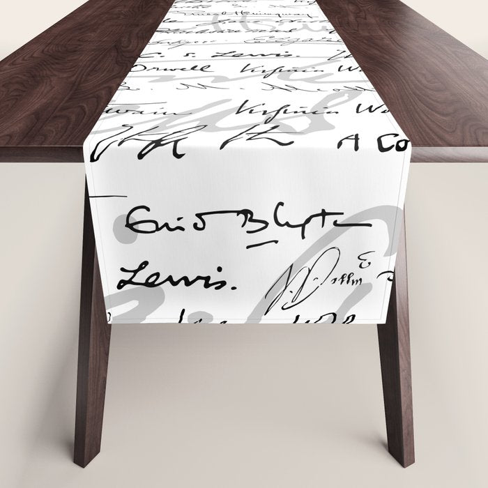 Literary Giants Pattern II Table Runner Gallery Image 1