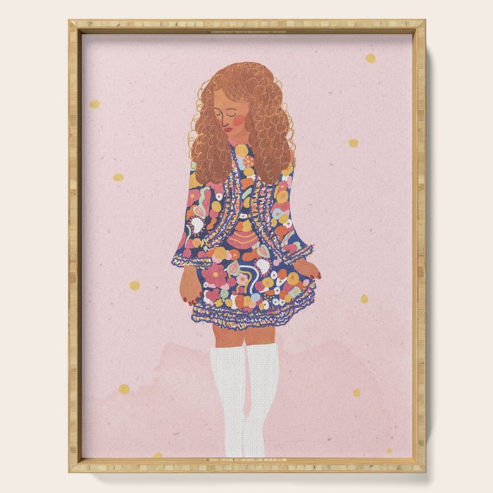 70s Girl Serving Tray Gallery Image 1