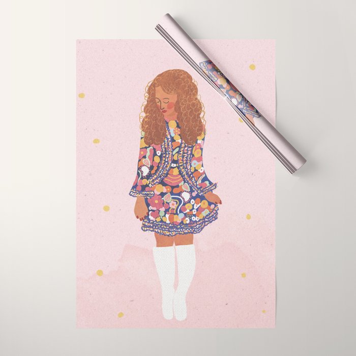 70s Girl Wrapping Paper Gallery Image 1