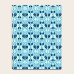 Star of David Art Nouveau Shades of Blue Jewish Star Botanical Notebook Gallery Image 4