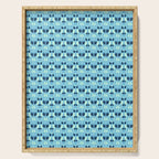 Star of David Art Nouveau Shades of Blue Jewish Star Botanical Serving Tray Gallery Image 1