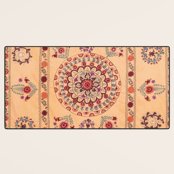 Samarkand Suzani  Antique Uzbekistan Rug Print Desk Mat Gallery Image 3