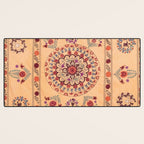 Samarkand Suzani  Antique Uzbekistan Rug Print Desk Mat Gallery Image 3