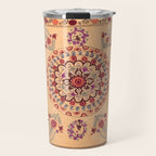 Samarkand Suzani  Antique Uzbekistan Rug Print Travel Mug Gallery Image 1