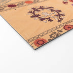 Samarkand Suzani  Antique Uzbekistan Rug Print Welcome Mat Gallery Image 2