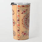 Samarkand Suzani  Antique Uzbekistan Rug Print Travel Mug Gallery Image 3