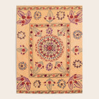 Samarkand Suzani  Antique Uzbekistan Rug Print Poster Gallery Image 4
