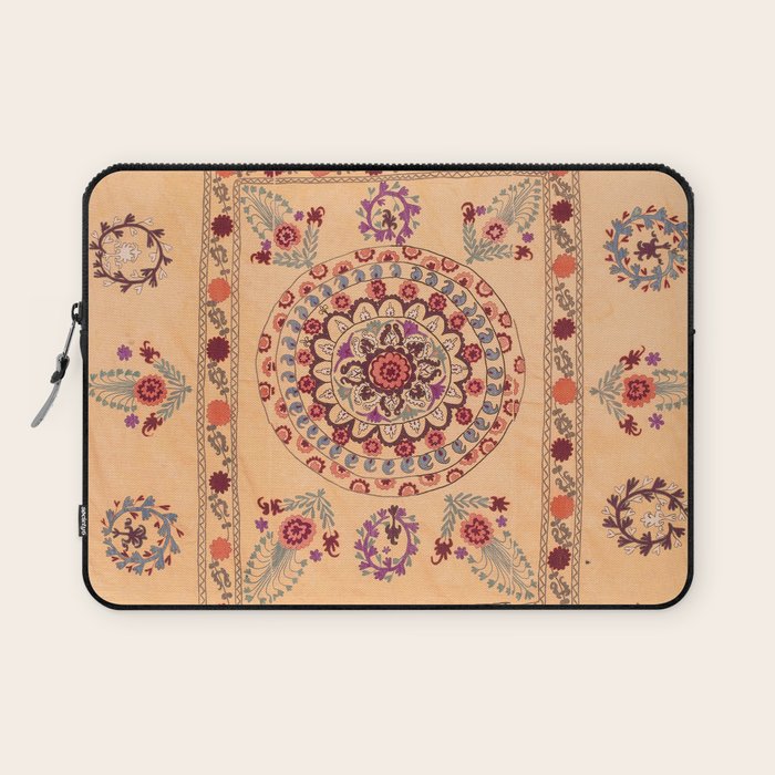 Samarkand Suzani  Antique Uzbekistan Rug Print Laptop Sleeve Gallery Image 1