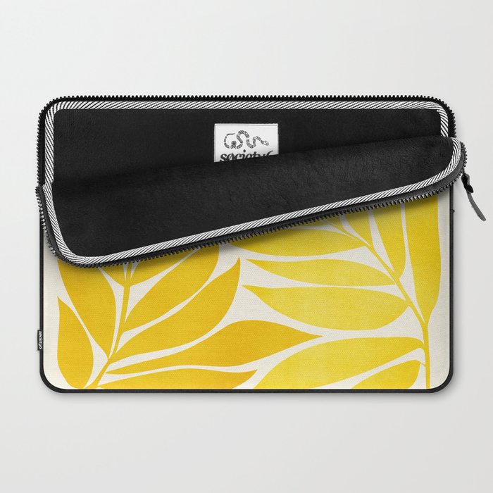 Mid Mod Vines in Yellow Laptop Sleeve Gallery Image 2