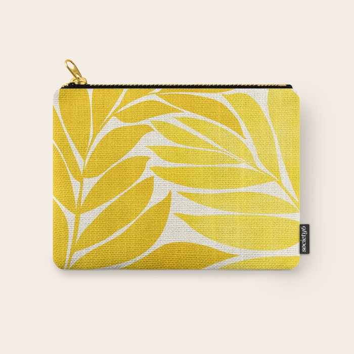Mid Mod Vines in Yellow Carry All Pouch Gallery Image 1