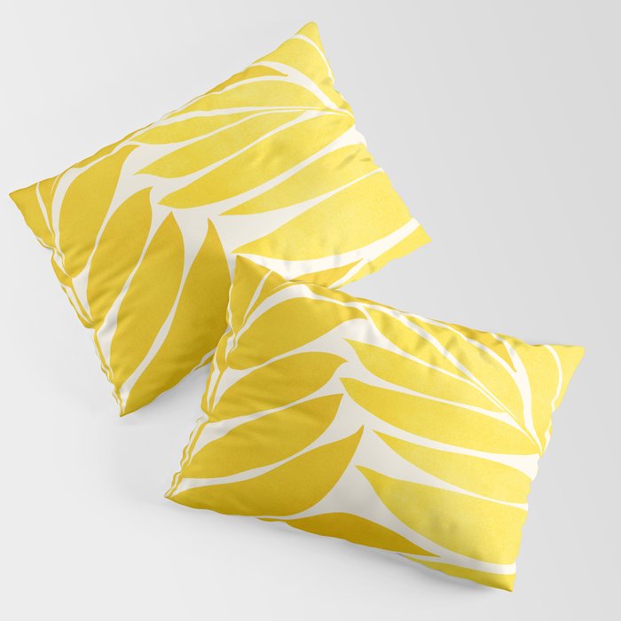 Mid Mod Vines in Yellow Pillow Sham Gallery Image 3