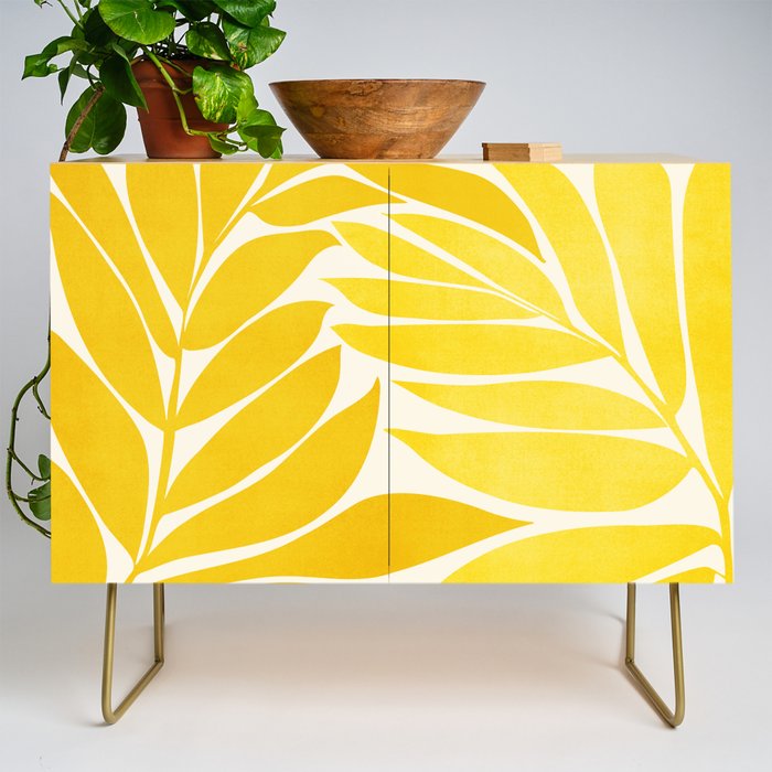 Mid Mod Vines in Yellow Credenza Gallery Image 1