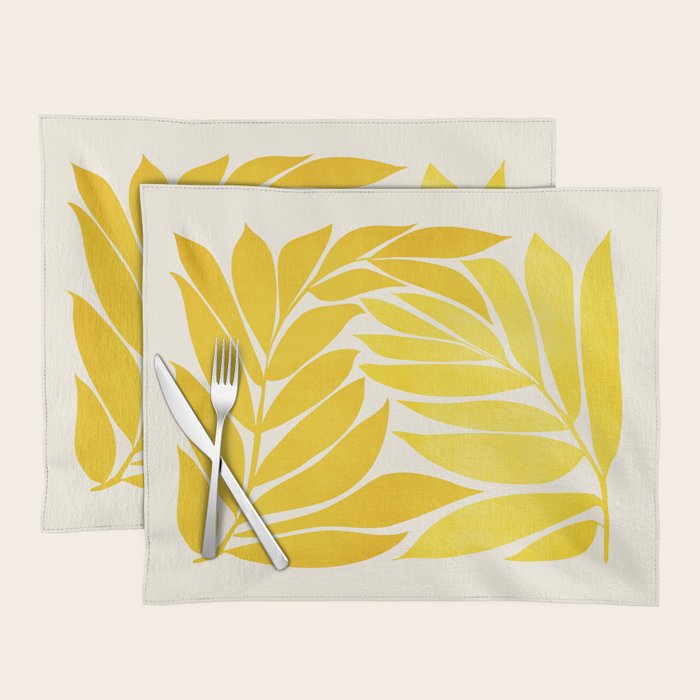 Mid Mod Vines in Yellow Placemat Gallery Image 1