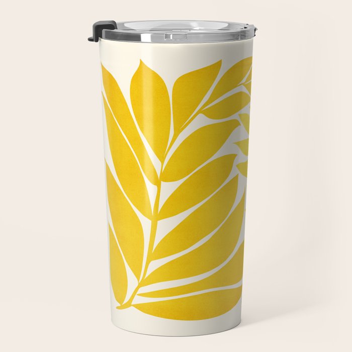 Mid Mod Vines in Yellow Travel Mug Gallery Image 3