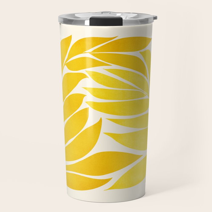 Mid Mod Vines in Yellow Travel Mug Gallery Image 1