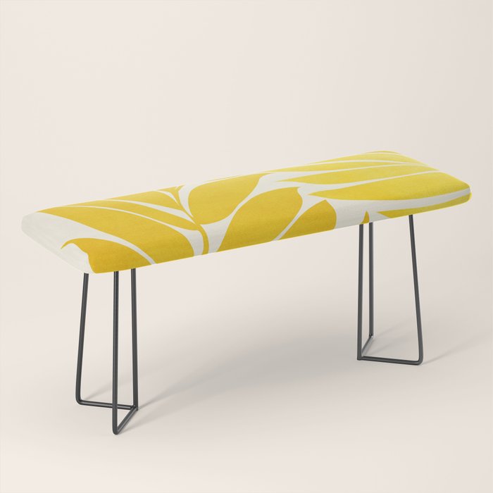 Mid Mod Vines in Yellow Bench Gallery Image 1