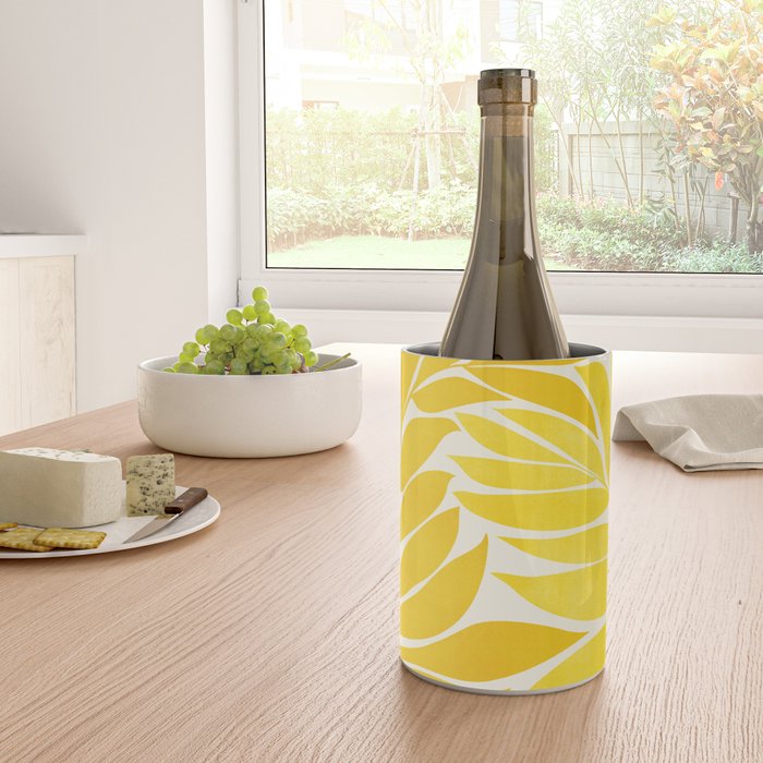 Mid Mod Vines in Yellow Wine Chiller Gallery Image 4