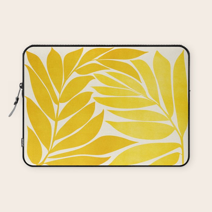 Mid Mod Vines in Yellow Laptop Sleeve Gallery Image 1