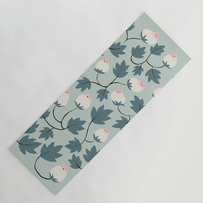 Cat and Plant 77 Yoga Mat Gallery Image 1