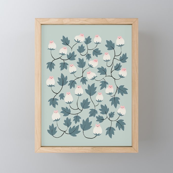 Cat and Plant 77 Mini Art Print Gallery Image 1