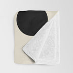 Abstraction_LINE_BLACK_DOT_VISUAL_ART_Minimlism_001A Throw Blanket Gallery Image 3