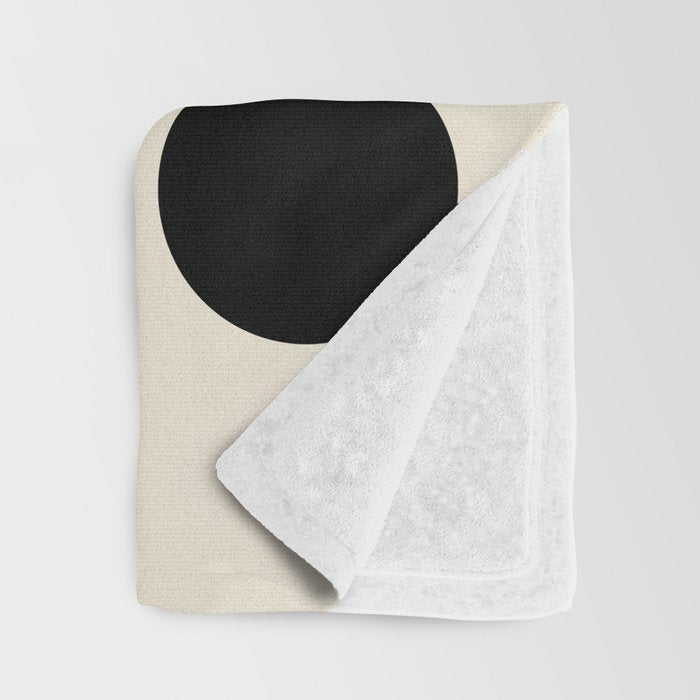 Abstraction_LINE_BLACK_DOT_VISUAL_ART_Minimlism_001A Throw Blanket Gallery Image 3