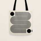 Abstraction_LINE_BLACK_DOT_VISUAL_ART_Minimlism_001A Tote Bag Gallery Image 1