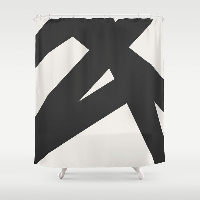 Neutral Abstract 1B Shower Curtain Gallery Image 1