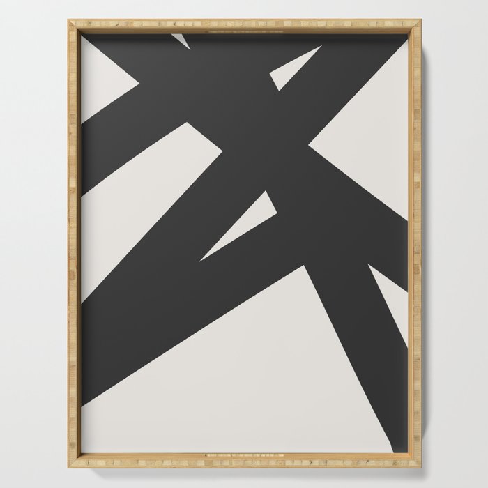 Neutral Abstract 1B Serving Tray Gallery Image 1