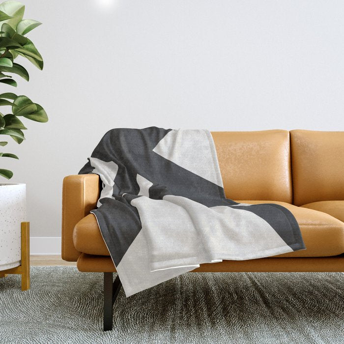 Neutral Abstract 1B Throw Blanket Gallery Image 1