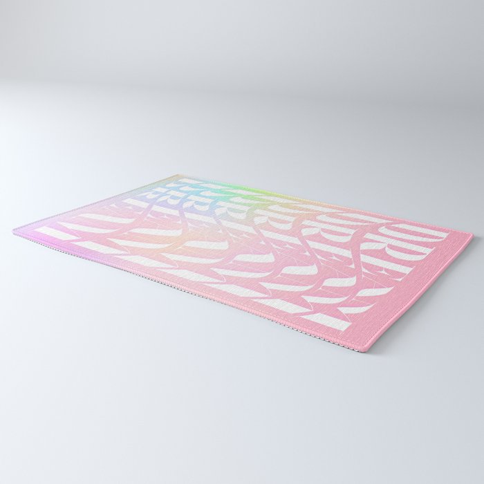 Day Dream on Pink pastel gradient Rug Gallery Image 3
