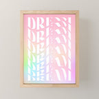 Day Dream on Pink pastel gradient Mini Art Print Gallery Image 1
