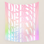 Day Dream on Pink pastel gradient Wall Tapestry Gallery Image 4