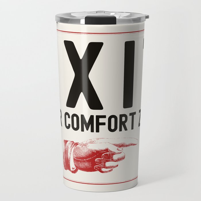 Exit Your Comfort Zone - Retro Inspirational  Travel Mug Gallery Image 1