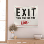 Exit Your Comfort Zone - Retro Inspirational  Wall Tapestry Gallery Image 2