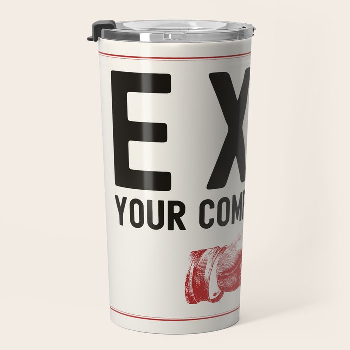 Exit Your Comfort Zone - Retro Inspirational  Travel Mug Gallery Image 3