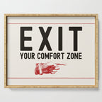 Exit Your Comfort Zone - Retro Inspirational  Serving Tray Gallery Image 1