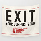 Exit Your Comfort Zone - Retro Inspirational  Wall Tapestry Gallery Image 4