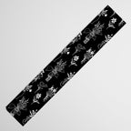 Wildflowers and vases in dark background Table Runner Gallery Image 3