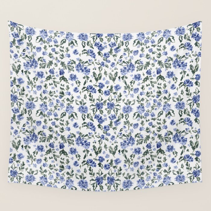 English Countryside Hydrangeas Wall Tapestry Gallery Image 4