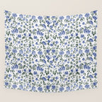 English Countryside Hydrangeas Wall Tapestry Gallery Image 4