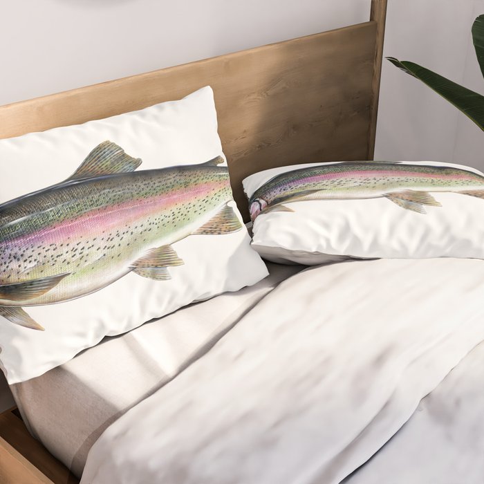 Rainbow Trout Pillow Sham Gallery Image 2