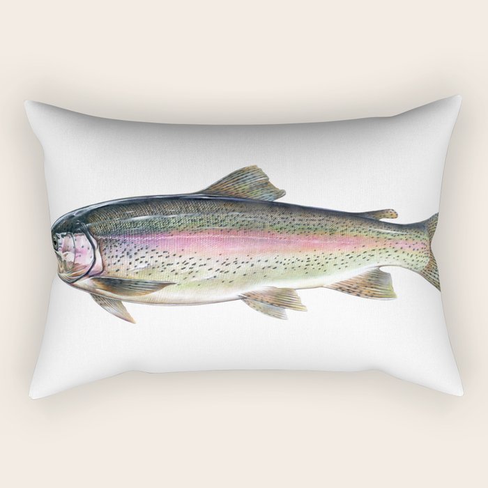 Rainbow Trout Rectangular Pillow Gallery Image 2