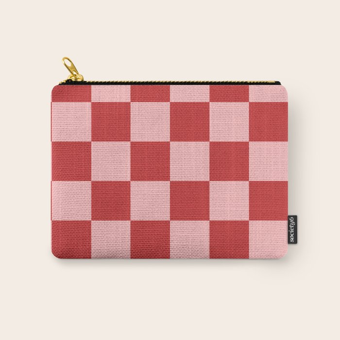 Checkered (Strawberry) Carry All Pouch Gallery Image 1