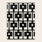 Mid Century Modern Rektangel Geometric Pattern Black and Almond Cream Notebook Gallery Image 4