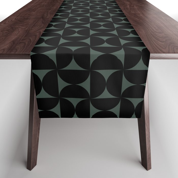 Bauhaus Mid Century Modern Geometric Pattern VI Table Runner Gallery Image 1