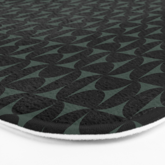 Bauhaus Mid Century Modern Geometric Pattern VI Bath Mat Gallery Image 3