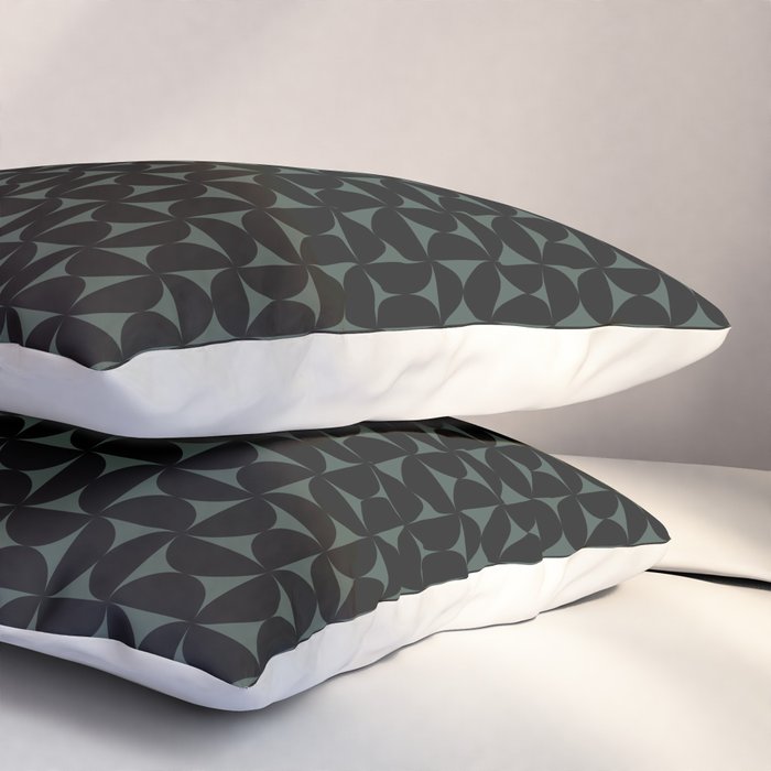 Bauhaus Mid Century Modern Geometric Pattern VI Pillow Sham Gallery Image 3
