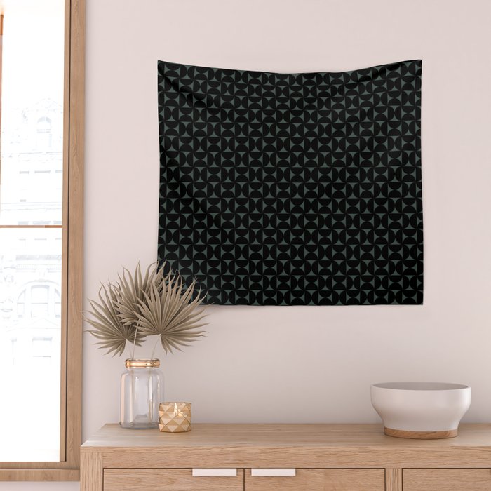 Bauhaus Mid Century Modern Geometric Pattern VI Wall Tapestry Gallery Image 2