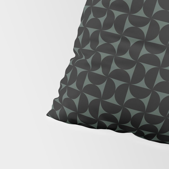 Bauhaus Mid Century Modern Geometric Pattern VI Pillow Sham Gallery Image 4